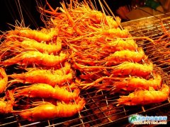 台湾夜市美食――烤泰国海虾